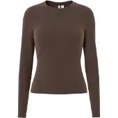 Pieces Top A Maniche Lunghe | Marrone | XL