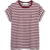 Armedangels Women's Idaara Stripes T-shirt Donna (S, fuchsia)