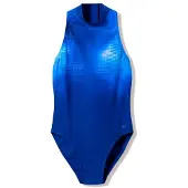 Speedo Women's Print Hydrasuit Swimsuit Costume intero Donna (48, blu)