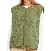 Roxy Women's Best Town Vest Gilet in pile Donna (XL, olivia)