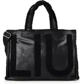 Liu Jo per donna. 2F6037-E0021 Borsa tote grande con logo nero (OSFA), Casual, Poliestere