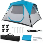 Costway Tenda pop-up con tettoia rimovibile per 5-6 persone