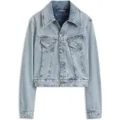 BOSS per donna. 50564451 Giacca Trucker blu (L), Casual, Cotone