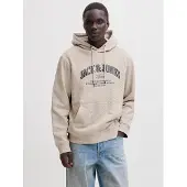 Jack & Jones Felpa 'JJEDENVER' beige / nero