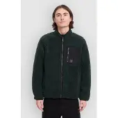 Volcom Muzzer Fuzzar Zip Giacca in pile Uomo (XS, nero)