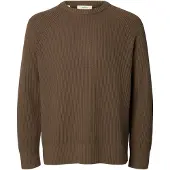 Selected Pullover A Maglia Uomini Marrone XL