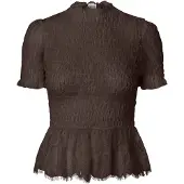 Pieces Top A Maniche Corte | Marrone | L