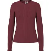 Pieces Top A Maniche Lunghe | Tawny Port | XL