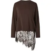 Pieces Top A Maniche Lunghe | Marrone | XL