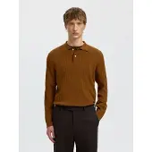 Selected Camicia Polo In Maglia Uomini Marrone M