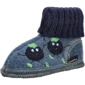 Haflinger Kid's Hüttenschuh Blaubeere Pantofole Bambini (28, turchese)