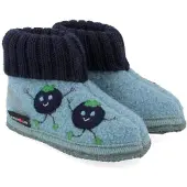 Haflinger Kid's Hüttenschuh Blaubeere Pantofole Bambini (24, turchese)
