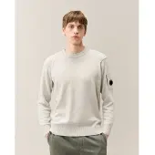 C.P. Company per uomo. 21CMKN707A110149A Maglione girocollo grigio (M), Casual, Lana