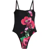 Ted Baker Costume intero modellante verde / rosso violaceo / mirtillo / nero