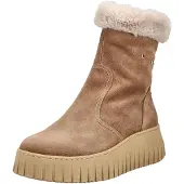 Nero Giardini stivaletto invernale donna in camoscio taupe con bordo in ecopelliccia | Taglia 36