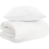 vidaXL Set di lenzuola , 3 pezzi, bianco, in fibra di bambù