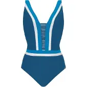Sunflair Costume intero azzurro / blu scuro / bianco