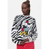 Desigual , maglione stampato Mickey, Donna, Bianco, S