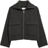 Armedangels Women's Cotton-Wool Knit Jacket Giacca tempo libero Donna (XL, nero)