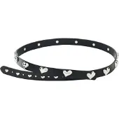 Desigual , Cintura in pelle con stelle, Cow Leather, Nero, 90