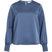 Vila Viellette Round Neck Top A Maniche Lunghe