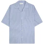 Bershka Camicia blu chiaro / marrone chiaro