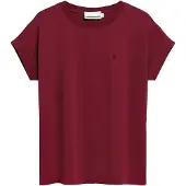 Armedangels Women's Idaa Logo T-shirt Donna (XXL, rosso)