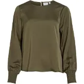 Vila Viellette Round Neck Top A Maniche Lunghe