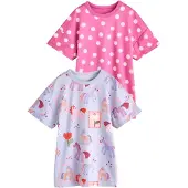 Next Camicia da notte lilla pastello / rosa / rosso / offwhite