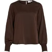 Vila Viellette Round Neck Top A Maniche Lunghe