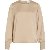 Vila Viellette Round Neck Top A Maniche Lunghe