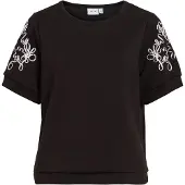 Vila Visiffi Round Neck Felpa A Maniche Corte