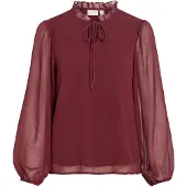 Vila Vifalia High Neck Top A Maniche Lunghe