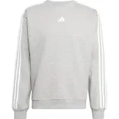 Adidas Essentials 3-Stripes Fleece Sweatshirt Maglione Uomo (M, grigio)