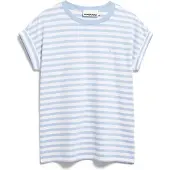 Armedangels Women's Idaara Stripes T-shirt Donna (M, grigio/bianco)