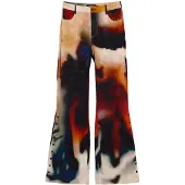 Desigual , Pantalone stampato lungo, Donna, Viscosa, Nero, XS