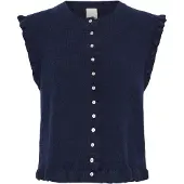 Ichi Gilet in maglia 'IHPOVOKE' blu scuro