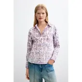 Desigual , Camicia a fiori 100% cotone, Donna, Cotone, Rosso, M