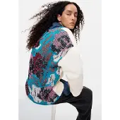Desigual , felpa con schiena ricamata, Donna, Cotone, Bianco, L