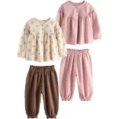 Next Pigiama beige / marrone scuro / rosé