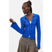 Desigual , Camicia a costine, Donna, Blu, M