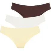 LASCANA Slip marrone / giallo pastello / bianco