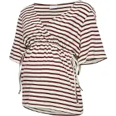 Mamalicious Maglietta 'MLGiovanna Tess' beige / rosso carminio