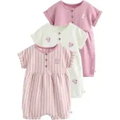 Next Tutina / body per bambino rosa / bianco naturale