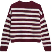 Armedangels Women's Merinaa Striped Knit Sweater Maglione Donna (XL, rosso)