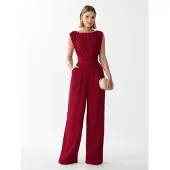 BWLDR Tuta jumpsuit 'STELLA' rosso scuro
