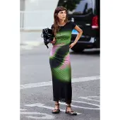 Desigual , abito in tulle sfumato, Donna, Poliestere, Nero, L