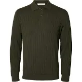 Selected Camicia Polo In Maglia Uomini Verde XXL