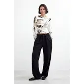 Desigual , Pantalone lungo dritto, Donna, Nero, XS