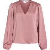 Vila Viellette V-neck Top A Maniche Lunghe